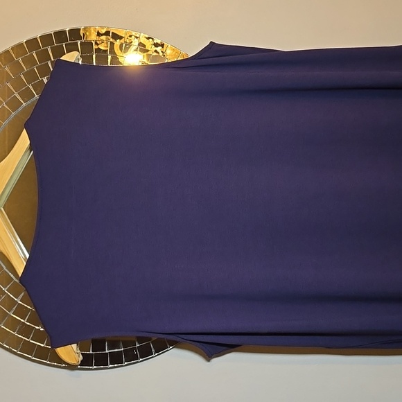 Eileen Fisher Viscose Rap Sleeveless Stretch  Midi Shift Dress - Picture 5 of 9